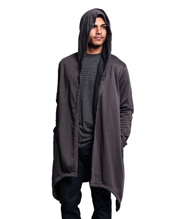 Long Length Drape Cape Cardigan Hoodie JK701 - J7A - Dark Grey ...