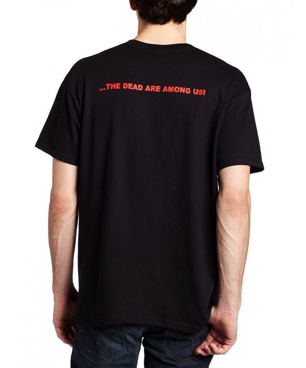 Men's Zombie Full Color Poster T-Shirt - Black - CX113JVOKB9