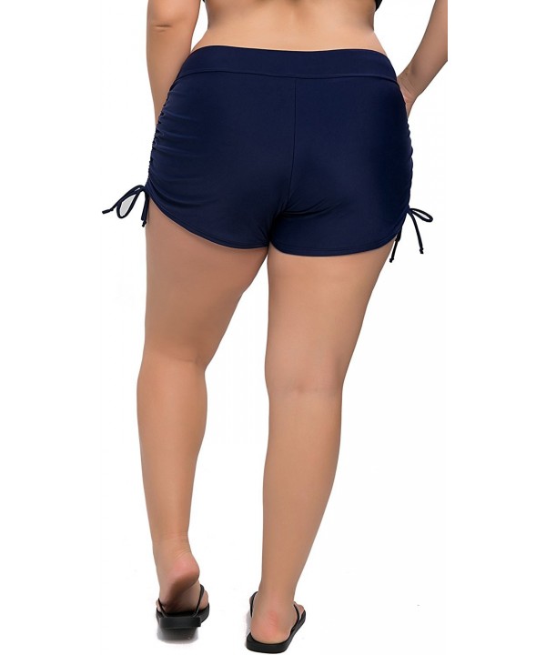 Women's Plus Size Swim Shorts Boyleg Swimsuit Bottoms Beach Boardshorts ...