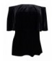 MSK Womens Velvet Shoulder Blouse