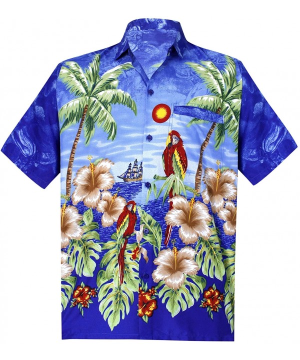 Men's Aloha Hawaiian Shirt Short Sleeve Button Down Casual Beach Party ...