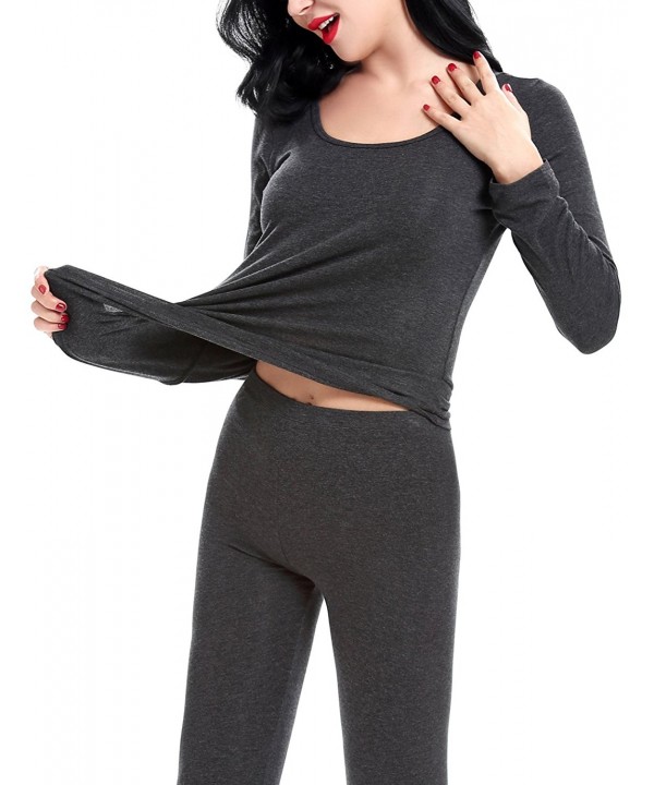 Womens Long Johns Sets Thermal Underwear Tops and Fleece Lined