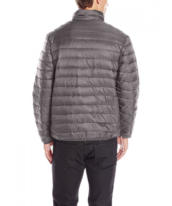 Men's Packable Down Puffer Jacket With Shoulder Stitching - Graphite ...