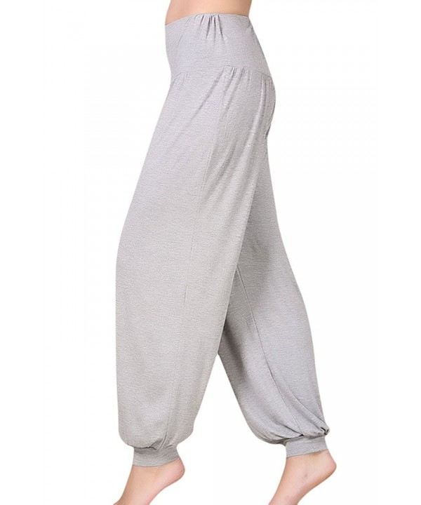 Womens Plus Size Modal Cotton Soft Yoga Sports Dance Harem Pants - Grey ...