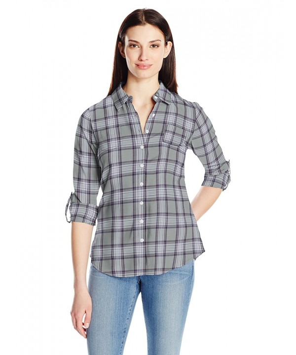 Women's Sheridan Long Sleeve Flannel Shirt - High Rise - C912IPKGT4J