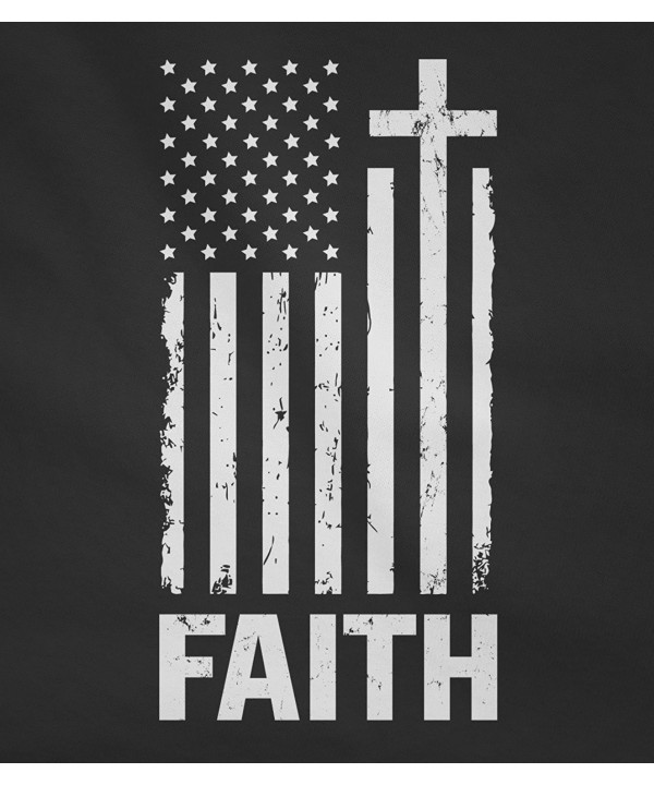 TeeStars - Christian Distressed White USA Flag - Cross Have Faith ...