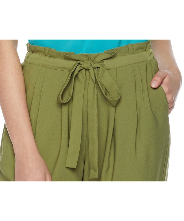 olive cropped pants