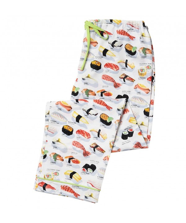 The Cat's Pajamas White Sushi Women's Flannel Pajama Pant - White ...
