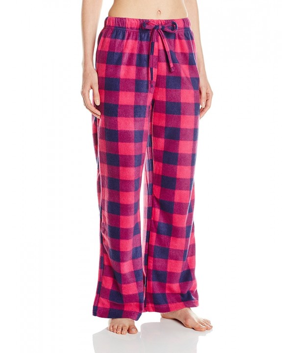 Women's Zebra-Print Microfleece Pajama Pant - Pink/Navy Buffalo ...