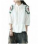 Yesno Peplum Button Down Flounce Embroidery