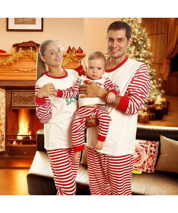 Matching Christmas Pajamas For Family With Baby- Stripes Sleepwear - B ...