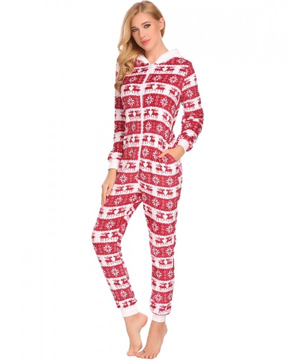 Adult Onesie Pajamas Women Christmas Hooded Plush Animal Onesies - 39 