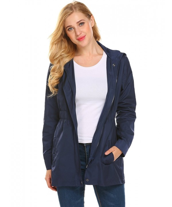 womens navy rain jacket