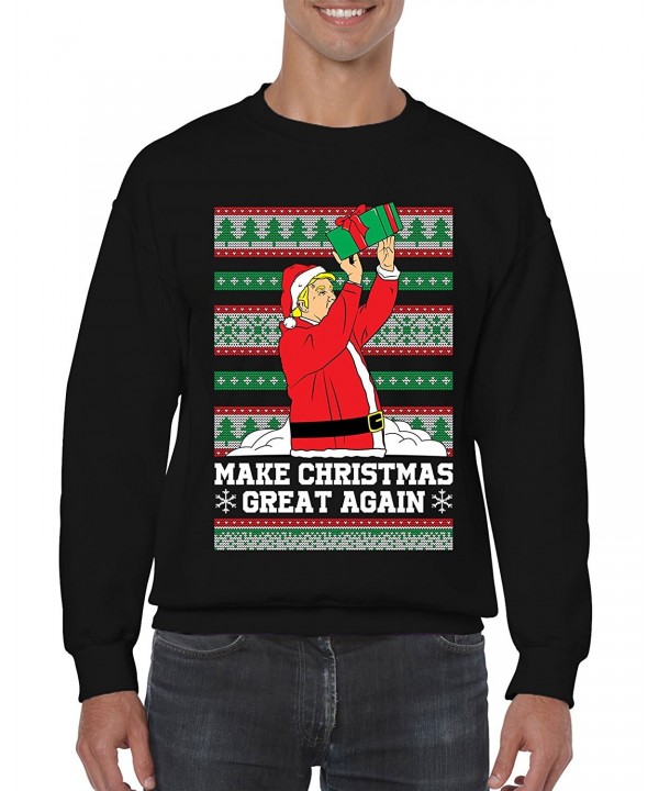 Make Christmas Great Again Crewneck Sweater - Black - CR187A3WOT7