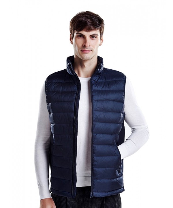 Men's Packable Down Puffer Vest - Navy - CH12BM68RH5