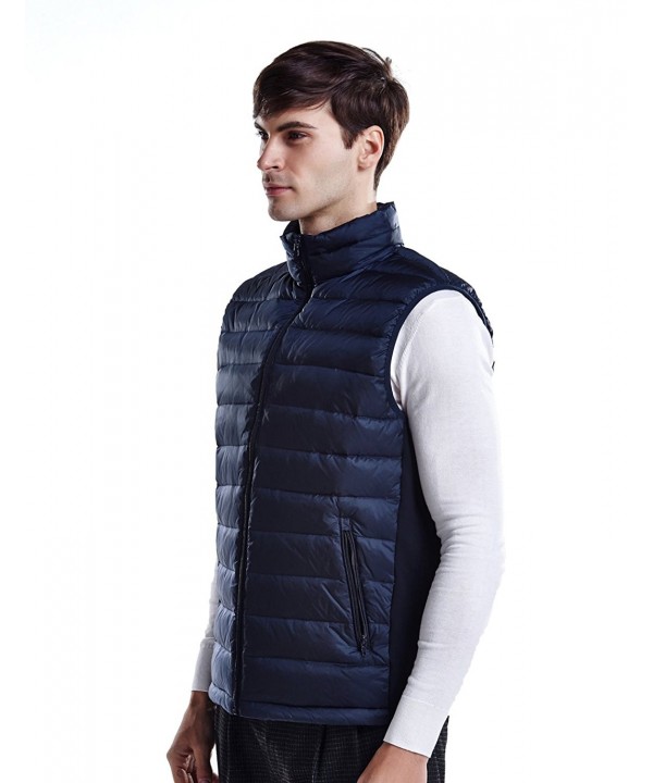 Men's Packable Down Puffer Vest - Navy - CH12BM68RH5