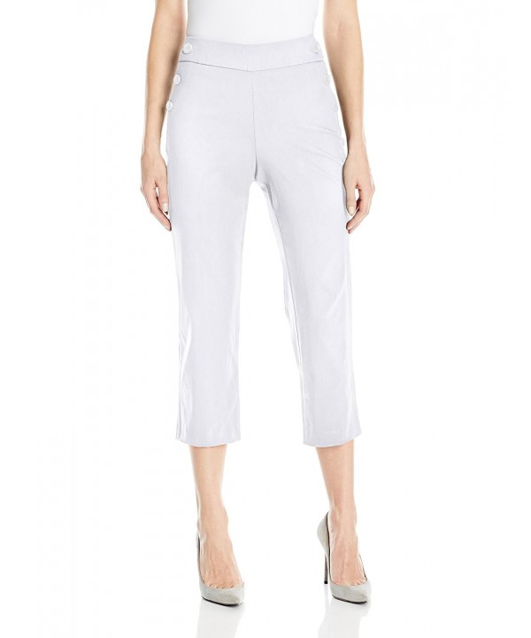 New York Women's Superstretch Pull On Capri With Sailor Button