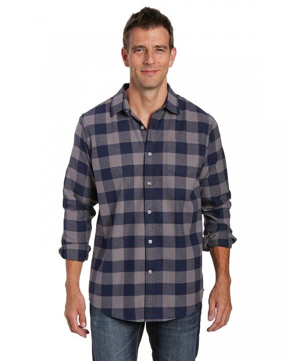 Mens 100% Cotton Flannel Shirt - Regular Fit - Gingham Checks ...