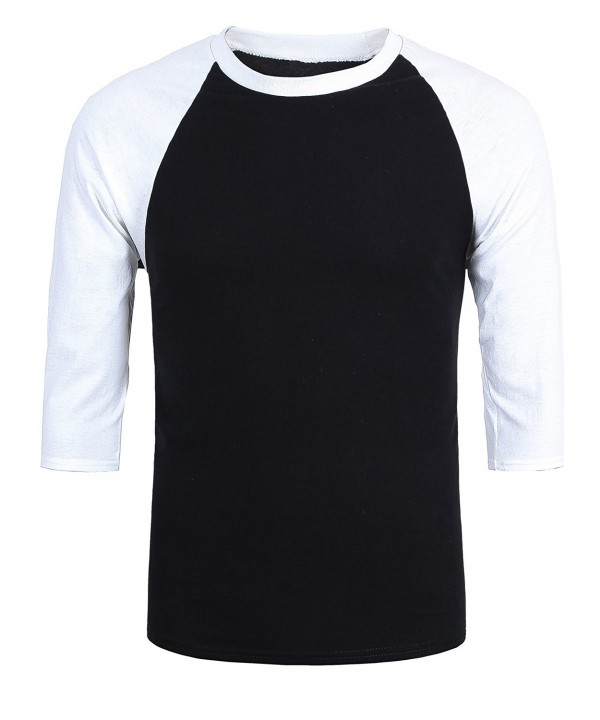 Allsense Men's Basic Sport Outline Baseball Jersey Classic Short Sleeve  Shirt Black 3XL