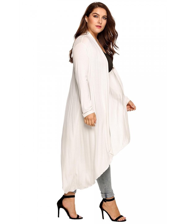 Women Oversized Long Sleeve Open Front Long Maxi Duster Coat Cardigan ...