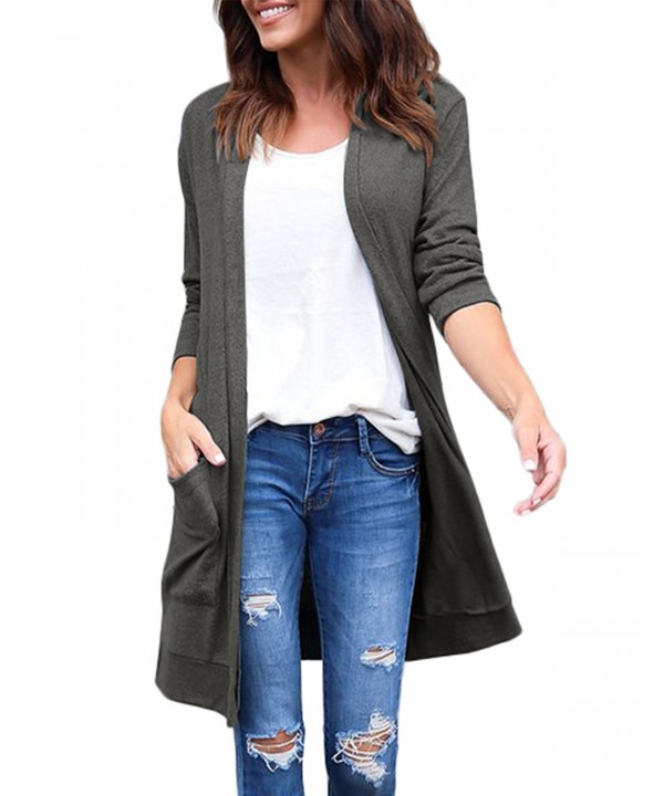 womens long cardigan with pockets