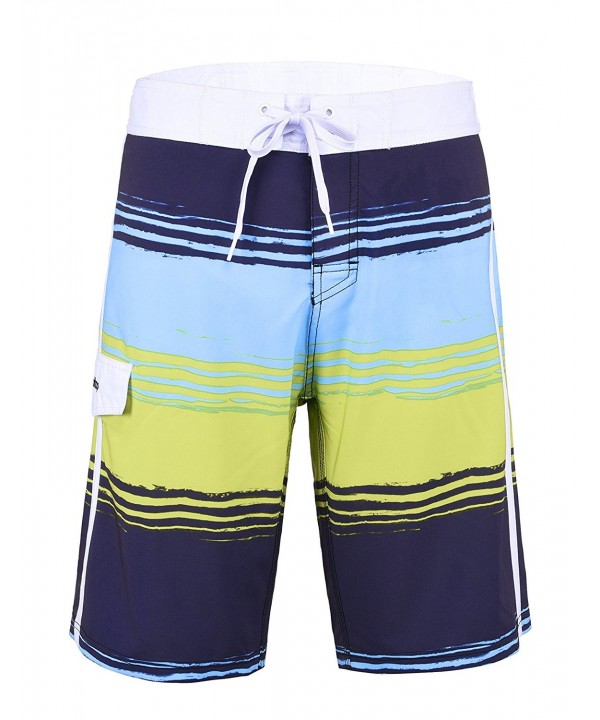 Men's Quick Dry Swim Trunks Beach Board Shorts - Green - CO17AA57HSO
