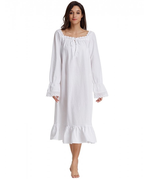 Zexxxy 2018 Spring Women Victorian Nightgowns Cotton Long Princess ...