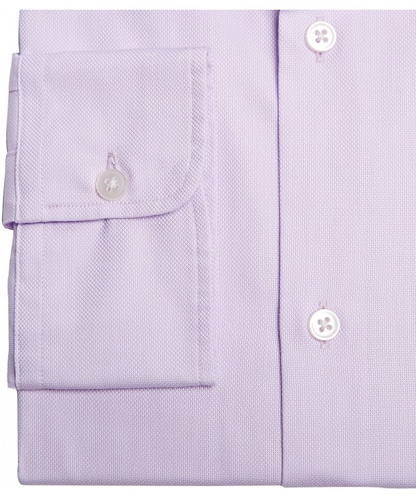 Men's Classic Fit Spread Collar Solid Light Purple Casual Shirt - Light ...