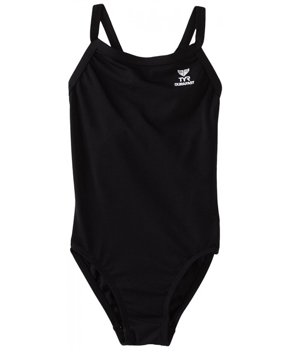 Sport Women's Solid Durafast Diamondback Swim Suit - Black - CO111DTR1ZB