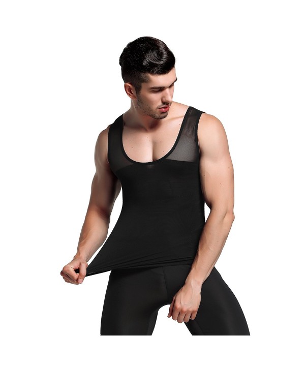 Men's Compression Shirt to Hide Gynecomastia Moobs Chest Slimming Tank ...