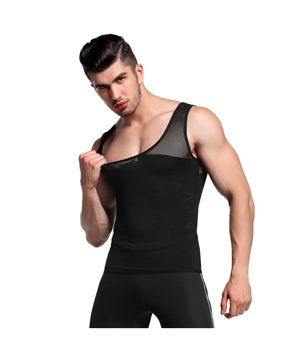Men's Compression Shirt to Hide Gynecomastia Moobs Chest Slimming Tank ...