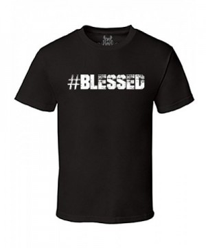 Men's Printed Blessed Graphic T-Shirt - Black - CW17AZKDRAS