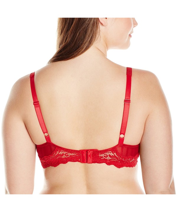 Womens Plus Size Barbados Shadow Stripe Underwire Bra Real Red C312n6c876e 