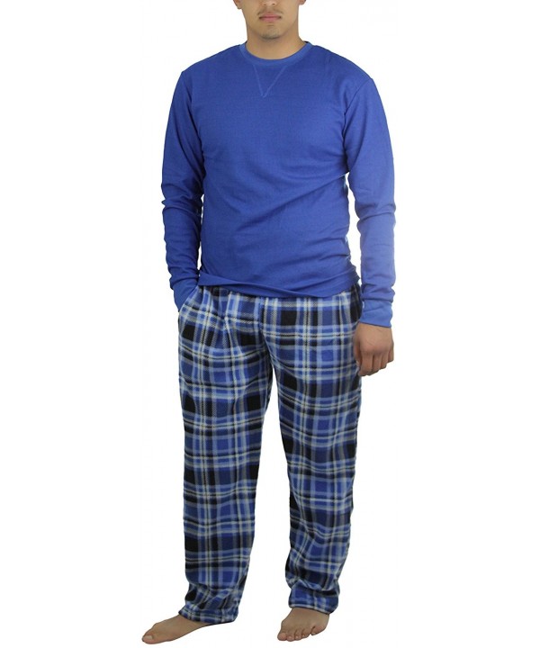 Men's Two Piece Pajama Set - Royal Blue - CH120S1BP7J