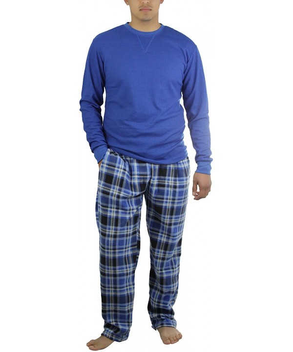 Men's Two Piece Pajama Set - Royal Blue - CH120S1BP7J