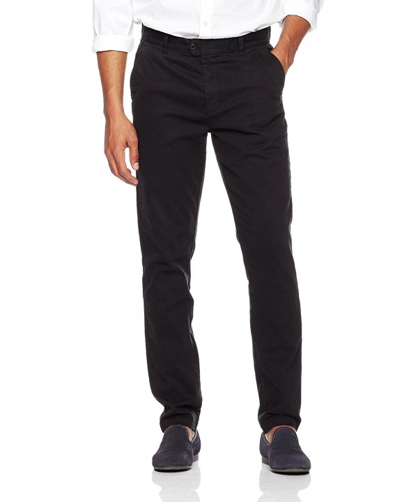 Men's Regular Fit Extended Tab Comfort Stretch Chino Pant - Black ...
