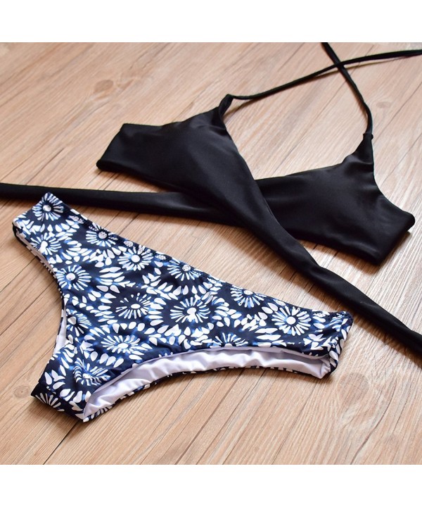 Women's Cross Padded Push-up Bikini Set Bathing Suits Two Pieces ...